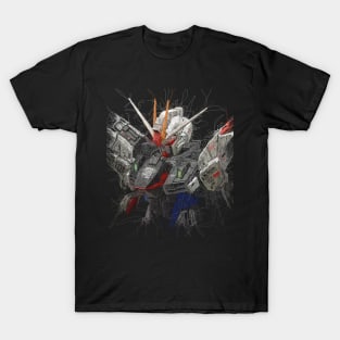 Freedom Gundam ZGMF X10A Scribble Artwork T-Shirt